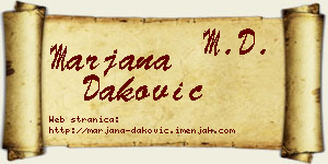 Marjana Daković vizit kartica